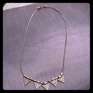 Silver mid length necklace